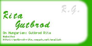 rita gutbrod business card